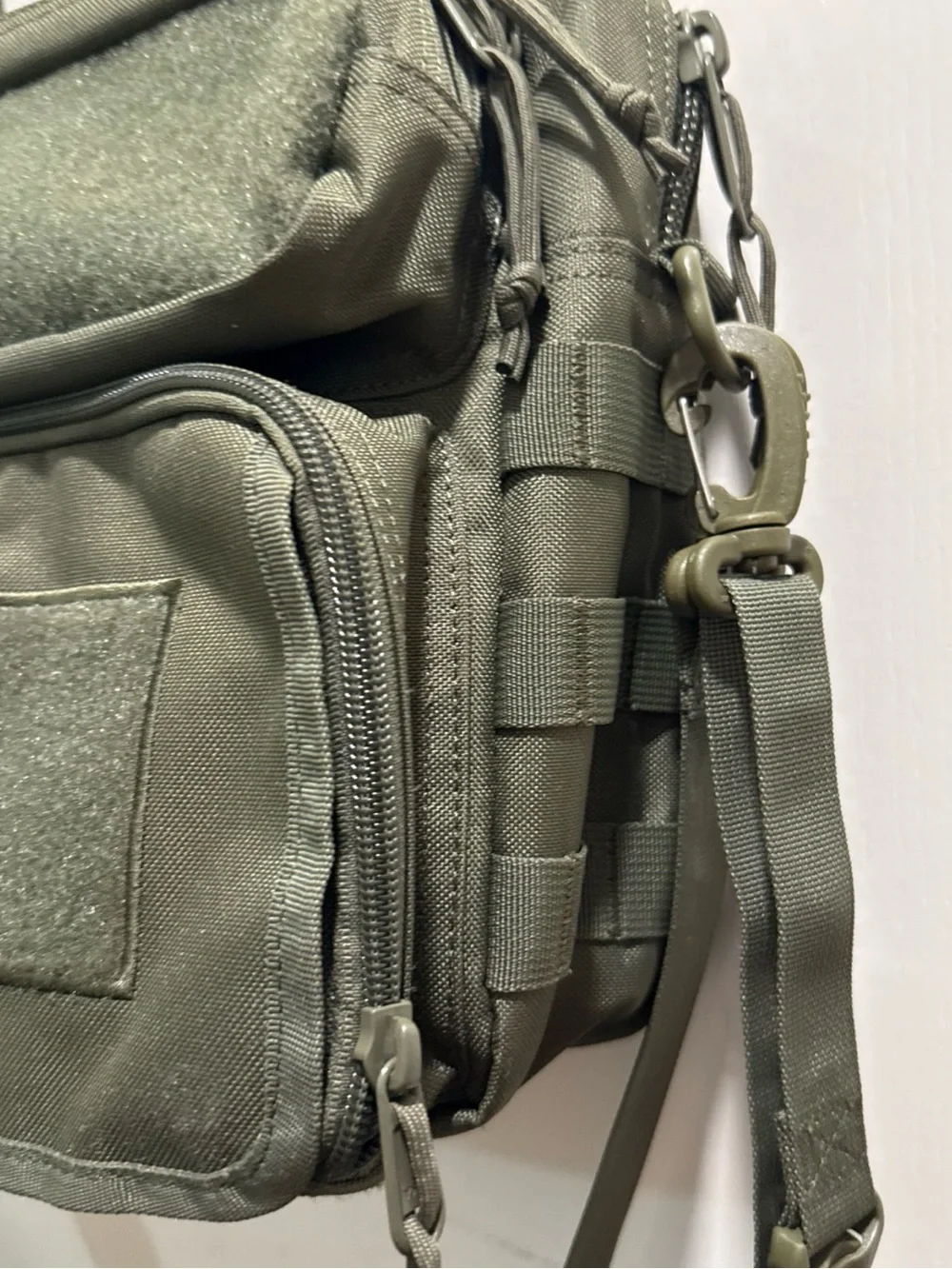 New Army Green Tactical DiaperBag for Men with changing pad